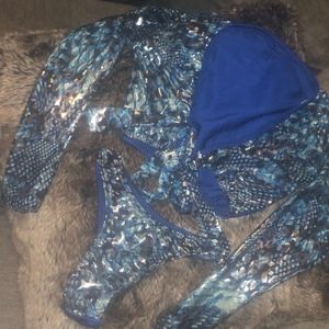 Navy Blue 2 Piece Bathing suit